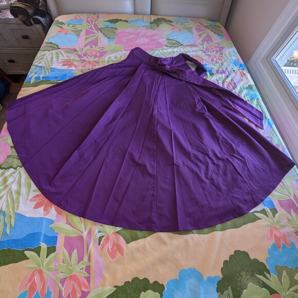 Purple Hi-Lo Maxi Skirt Large Seventh Avenue Design Studio NY&C Brand New - Picture 14 of 16